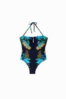 Tropisch bandeau-badpak - BLUE - XL