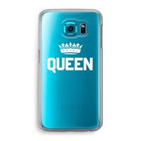 Queen zwart: Samsung Galaxy S6 Transparant Hoesje - thumbnail