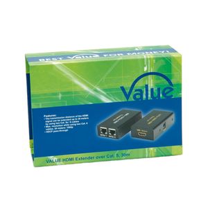 VALUE HDMI verlenging via Cat.5, max 25m