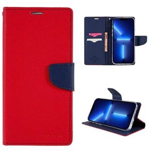 Mercury Goospery Fancy Diary iPhone 14 Pro Max Portemonnee Hoesje - Rood