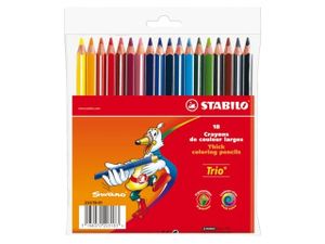 STABILO Trio thick kleurpotlood, etui van 18 stuks in geassorteerde kleuren