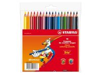STABILO Trio thick kleurpotlood, etui van 18 stuks in geassorteerde kleuren - thumbnail