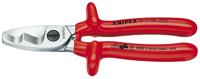Knipex kabelschaar met dubbele snijkanten dompelisolatie, vde-getest 200 mm - 9517200