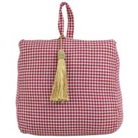 Mars & More deurstopper - katoen|polyester - rood geruit - 20 x 18 cm