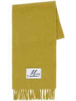 Marni écharpe en laine d'alpaga mélangée à applique logo - Jaune