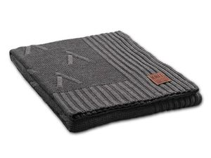 Aran plaid antraciet
