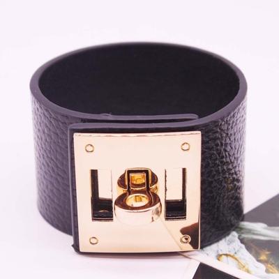 3st Punk brede leer armbanden armbanden voor vrouwen Manchet armband 2