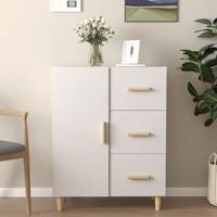 Dressoir 69,5x34x90 cm bewerkt hout wit - thumbnail