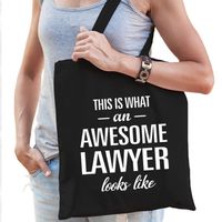 Awesome lawyer / advocate cadeau tas zwart voor dames - Feest Boodschappentassen - thumbnail