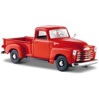 Modelauto/speelgoedauto Chevrolet 3100 pick up - rood - 20 cm - schaal 1:24