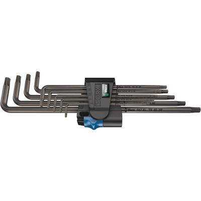 Wera 967/9 TX XL HF 1 Binnen-Torx Haakse schroevendraaierset T 8, T 9, T 10, T 15, T 20, T 25, T 27, T 30, T 40 9-delig
