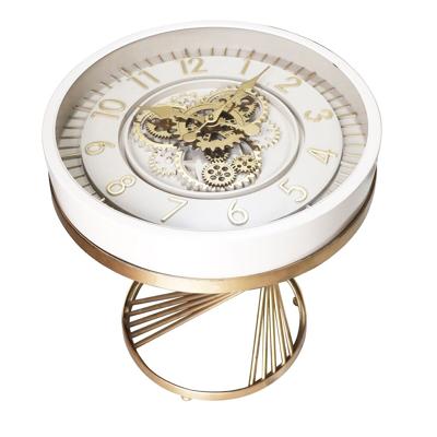 Bijzettafel Home ESPRIT Wit Gouden 50 x 50 x 51 cm