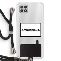 Ambitchious: Samsung Galaxy A22 4G Transparant Hoesje met koord