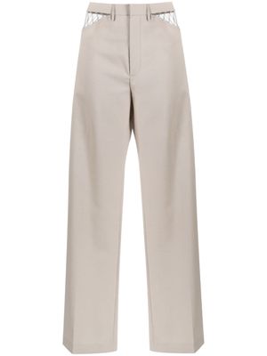 Dion Lee pantalon en laine à découpes - Tons neutres