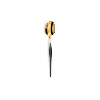 Set Lepels Amefa Soprano Zwart Gouden Metaal Roestvrij staal Koffie 12 Stuks