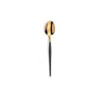 Set Lepels Amefa Soprano Zwart Gouden Metaal Roestvrij staal Koffie 12 Stuks