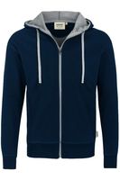 HAKRO Comfort Fit Hooded sweatshirt donkerblauw/zilver, Tweekleurig