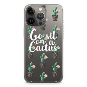 Cactus quote: iPhone 13 Pro Transparant Hoesje