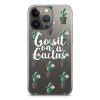 Cactus quote: iPhone 13 Pro Transparant Hoesje