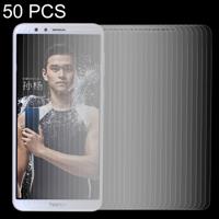 50 stuks voor Huawei Honor spelen 7 X 0 26 mm 9H oppervlaktehardheid 2.5D explosieveilige gehard glas scherm Film geen retailpakket