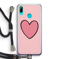 Hartje: Huawei P Smart (2019) Transparant Hoesje met koord