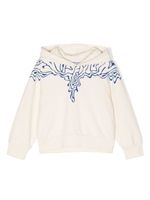 Marcelo Burlon County Of Milan Kids hoodie Fluid Wings en coton - Blanc - thumbnail