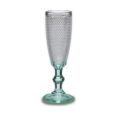 Champagneglas Vivalto PR05720ZD/BHA6 PR05720ZD/BHA6 Transparant Turkoois Glas 185 ml Punten (6 Stuks)