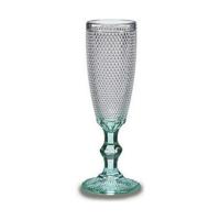 Champagneglas Vivalto PR05720ZD/BHA6 PR05720ZD/BHA6 Transparant Turkoois Glas 185 ml Punten (6 Stuks)