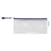 Opbergtas Tarifold met rits 250x115mm PVC blauw | 8 stuks