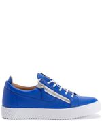 Giuseppe Zanotti baskets en cuir à fermeture zippée - Bleu - thumbnail