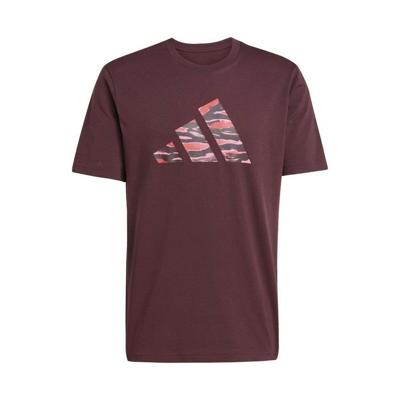 Heren-T-Shirt met Korte Mouwen Adidas M C CAMO LOGO T JI6769 Kastanjebruin Maat XXL