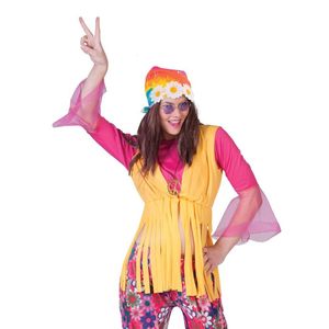 Carnaval/festival hippie flower power bandana met bloemen