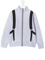 Fendi Kids sweat à détail FF - Gris