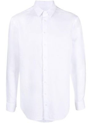 Giorgio Armani chemise boutonnée en lin - Blanc