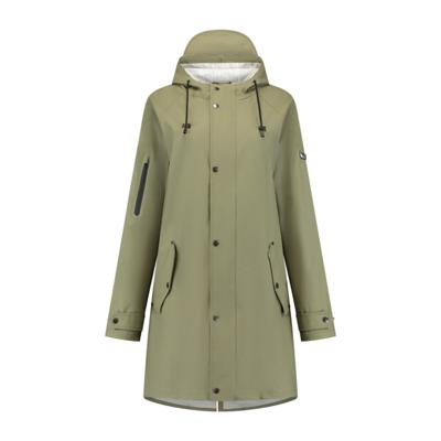 Mirage Regenjas rainfall trenchcoat - maat l - gemaakt van polyester soft touch - olive green