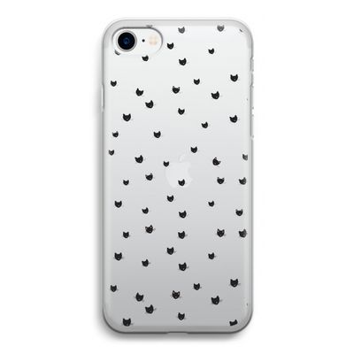 Kleine kattenkopjes: iPhone SE 2020 Transparant Hoesje