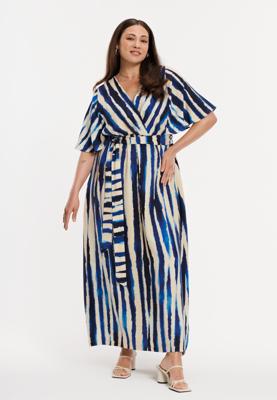 Yoek Maxi-jurk RIPPLES | Blauw | Maat 46/48 Yoek Maxi-jurk RIPPLES | Blauw | Maat 46/48