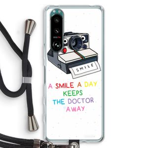 Smile: Sony Xperia 5 III Transparant Hoesje met koord