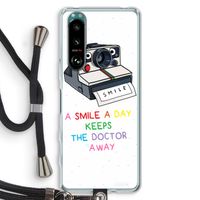 Smile: Sony Xperia 5 III Transparant Hoesje met koord