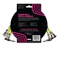 Ernie Ball P06075 audio kabel 0,3 m 6.35mm Zwart, Geel - thumbnail