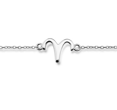 JWLS4U ZB004S Armband Sterrenbeeld Ram zilver 17-20 cm