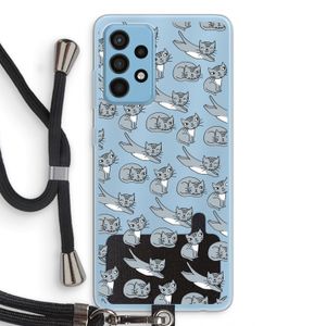 Poezen: Samsung Galaxy A52 Transparant Hoesje met koord