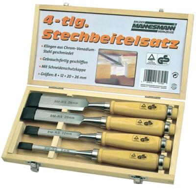 Houtbeitelset 4-delig 8/12/20/26 mm Mannesmann 66104