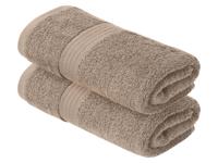 LIVARNO Set van 2 handdoeken 100 x 50 cm (Beige) LIVARNO Set van 2 handdoeken 100 x 50 cm (Beige)