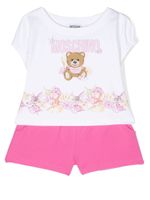 Moschino Kids survêtement à logo imprimé - Blanc - thumbnail