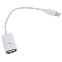USB 3.1 Type-C / USB 2.0 OTG Kabel Adapter - 15cm - Wit - thumbnail