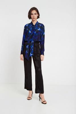 Blouse met print van tie-dye-mandala's - BLUE - M