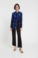 Blouse met print van tie-dye-mandala's - BLUE - L