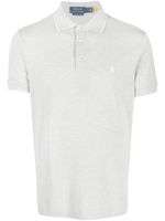 Polo Ralph Lauren embroidered-logo cotton polo shirt - Gris - thumbnail