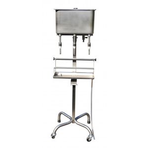 afvultoestel inox 3 bekken hoog model bier
